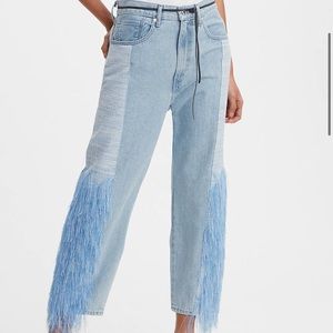 Levi’s barrel fringe denim